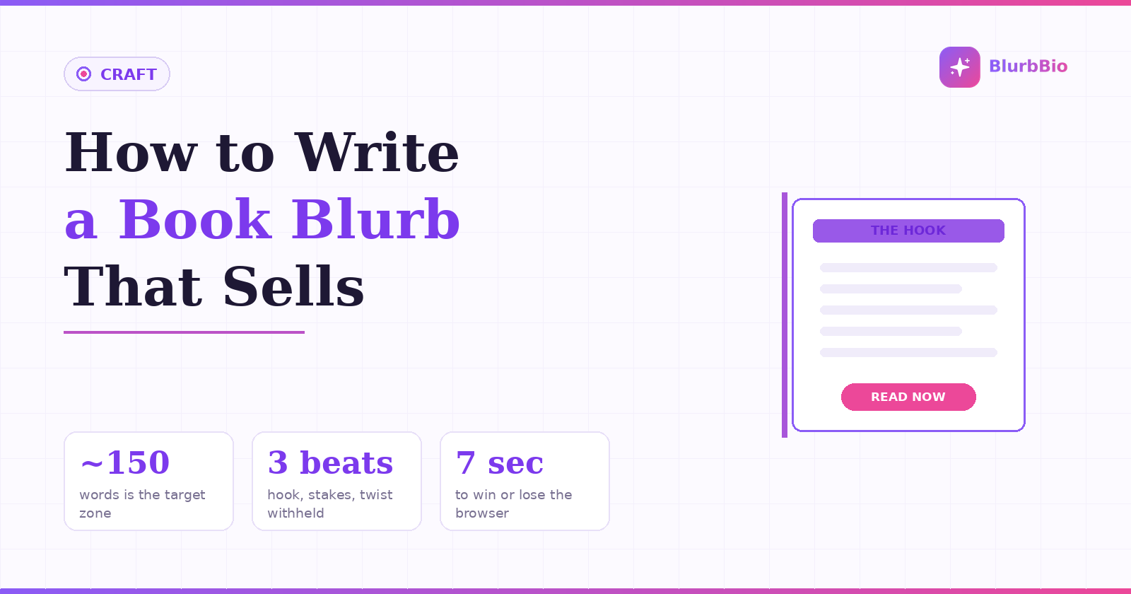 How to Write a Book Blurb That Sells: 3-Beat Formula | BlurbBio