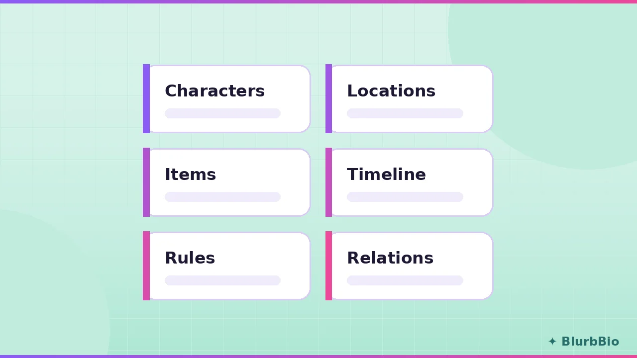 The Story Bible Template: Eight Sections, Ready to Copy